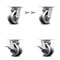 Service Caster 4 Inch Kingpinless V Groove Semi Steel Wheel Caster Swivel Locks 2 Brakes, 2PK SCC-KP30S420-VGR-BSL-2-SLB-2 - alternate 1